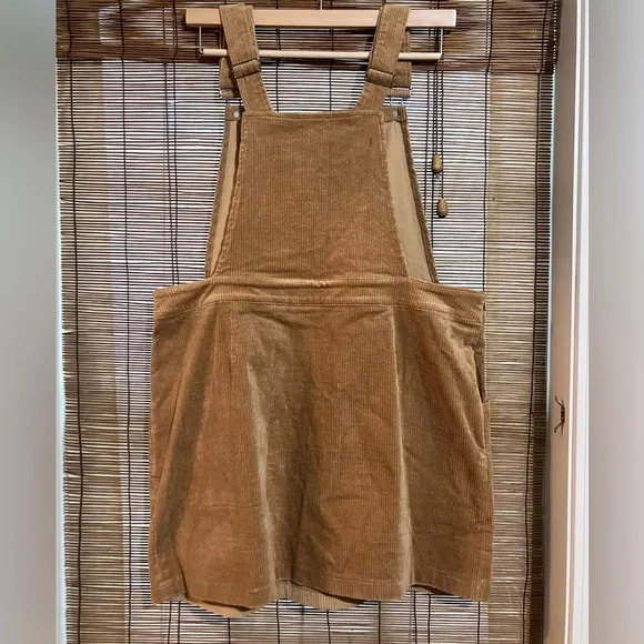 Umgee Tan Corduroy Overall Dress - Picture 3 of 7